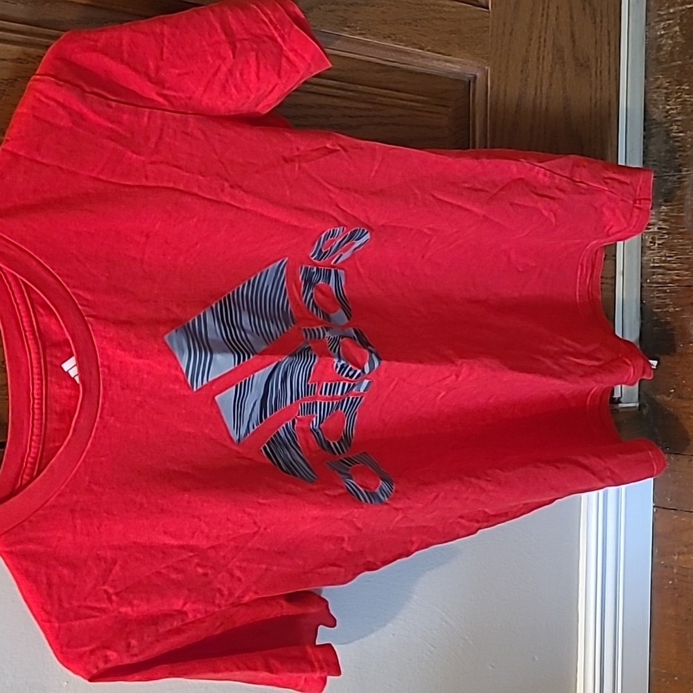 Youth boys large Adidas tshirt in red